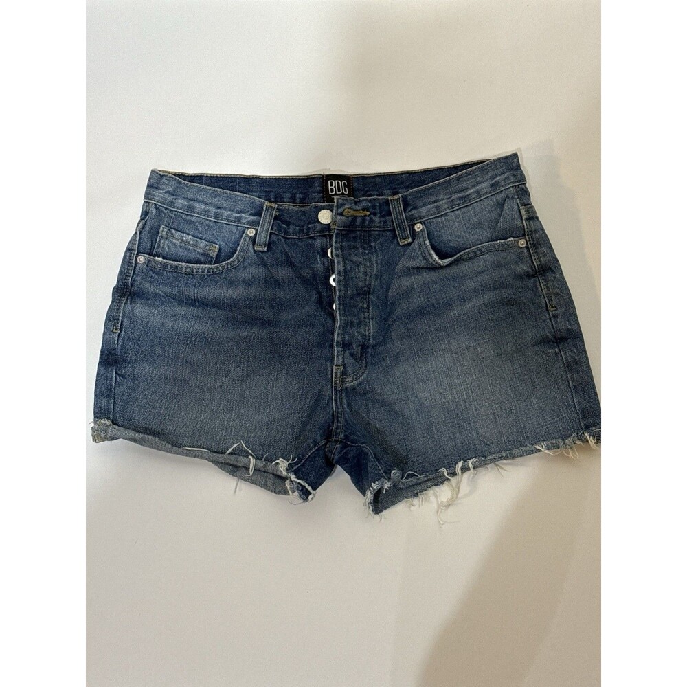 BDG Boyfriend Low-Rise button fly denim jean shorts 28